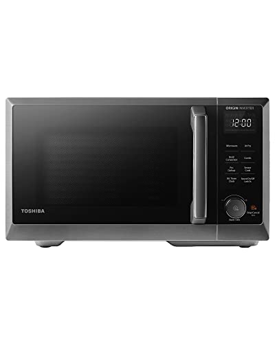 TOSHIBA 7-in-1 Countertop Microwave Oven Air Fryer Combo, Inverter, Convection, Broil, Speedy Combi, Even Defrost, Humidity Sensor, Mute Function, 27 Auto Menu&47 Recipes, 1.0 cu.ft/30QT, 1000W