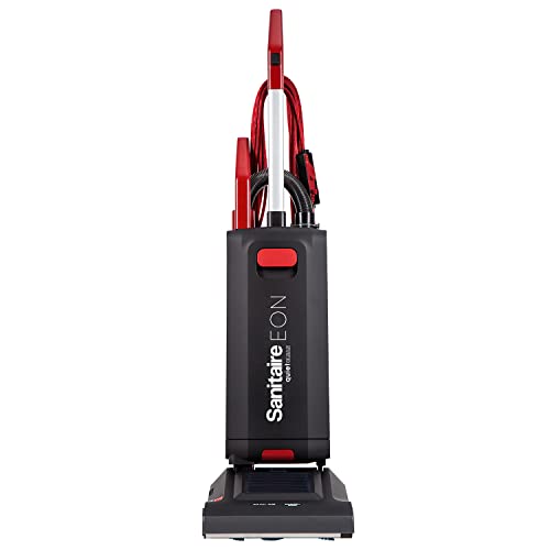 Sanitaire EON QuietClean Commercial Upright Vacuum, SC5500B, Black/Red
