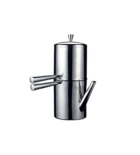 Ilsa Stainless Steel Neapolitan Drip Coffee Maker with Spout, 9 Cup