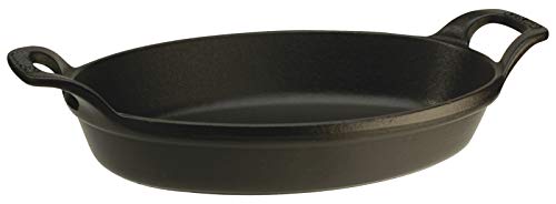 STAUB FBA_1302123 Gratin Dish, オーバル21cm, Black (Black 19-3911tcx)