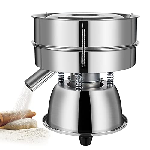 YUCHENGTECH Automatic Sieve Shaker Automatic Powder Sifter Vibrating Sieve Machine Electric Flour Sifter (110V, without sieve)