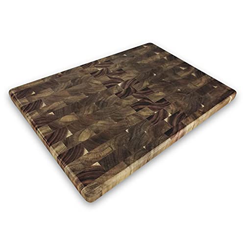 Palm Naki Acacia Wood Cutting Board - Large & Durable Cutting Board, Decorative Cutting Board, 20” x 14” x 1.26”
