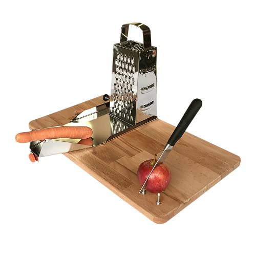 Adaptive Cutting Board | One-Handed Cutting Board | Adaptive Kitchen Equipment | One Hand Gadget | Food Preparation Set for People with Disabilities Cook-Helper | Set Optimal