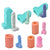 LuGuoQTing Reusable Silicone Penis Mold, Fondant Cake ,Resin Ornaments Mold DIY Cake Decorating Tool for Making Cakes, Puddings, Chocolates, Candles, Jelly (6.88X2.36 IN) (6 pcs of set)