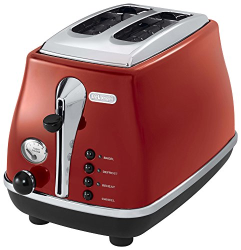 Delonghi icona Collection Pop-up toaster CTO2003J-R (Red)【Japan Domestic genuine products】