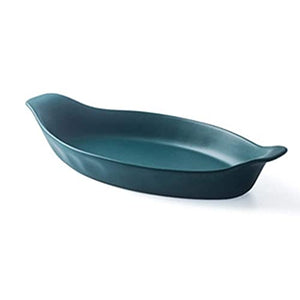 PDGJG Ceramic Baking Set, Baking Dishes, Oven Dish, Serving Dish Set for Tapas, Casserole, Roasting, Cooking Dishes for Oven (Color : Green)