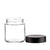 150pc 3 oz Glass Jar with Black Child Resistant Lid for flower packaging, makeup, candy, spice, candles, honey, and medicine