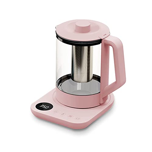 GXTYYDS Electric Kettle,High Boron Glass Kettle,Portable 1.5L Multi-Function Sanitary Pot with Intelligent Temperature Control with Anti-Burn Filter for Tea Cooking,Pink