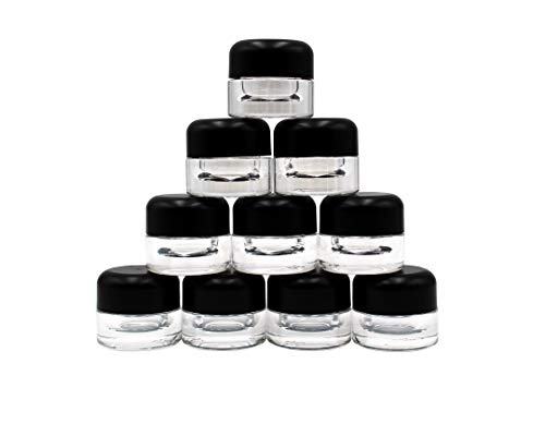 Glass Jars with Lids 9 ml Concentrate Containers [320 Jars/Lids] GriploK Child Resistant Small Glass Storage Jars for Cosmetics, Wax, Makeup, Spices, Oils, Lip Balm, Travel and More