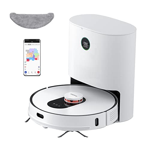 ROIDMI EVE PLUS Robot Vacuum and Mop Cleaner, with 3L Self Empty Station, 2700Pa Max Suction, 250 mins Max Run-Time, Compatible with Alexa, LiDAR Navigation, Multi Floor Mapping, Personalized Cleaning
