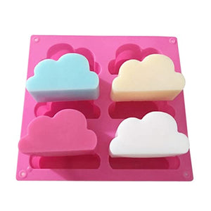 KGEZW Cloud Shape Silicone Molds for Baking Mousse Cake Form Soap Forms Jelly Ice Cube Maker (Color : Pink, Size : As shown)