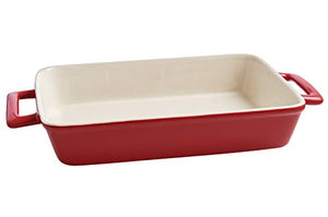 Mrs. Anderson’s Baking Oblong Rectangular Baking Dish Roasting Lasagna Pan, Ceramic, Rose, 13-Inches x 9-Inches x 2.5-Inches