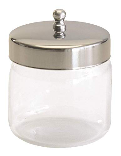 Grafco Glass Storage Jars with Aluminum Lids, 5x5", 3462 (Pack of 6)