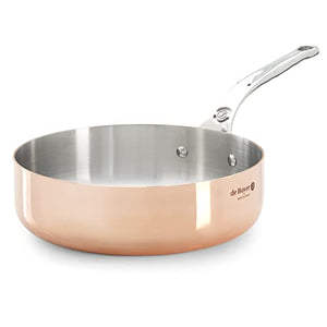 de Buyer - Prima Matera Saute Pan - Copper Cookware with Stainless Steel - Oven and Induction Safe - 6.25"