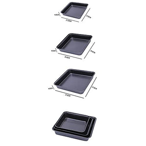 PDGJG Square Baking Tray Non-Stick Carbon Steel Toast Mould Cake Bread Baguette Oven Bakeware Pie Pizza Cake Mold Baking Pan Tools (Size : Small)