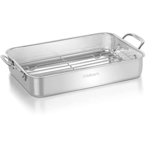 Cuisinart 7117-14RR 14-Inch Chef's-Classic Cookware-Collection, Lasagna Pan w/Stainless Roasting Rack