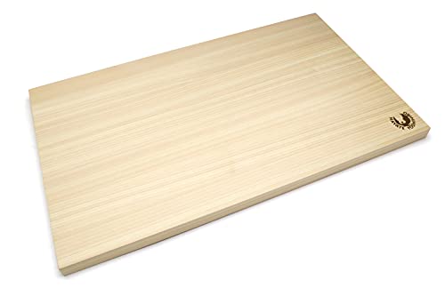 Yoshihiro Hinoki Cypress Japanese Natural Wooden Professional Grade Cutting Board (X-Large) Made in Japan
