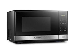 BLACK+DECKER Microwave Oven with Turntable Push-Button Door & TO3240XSBD 8-Slice Extra Wide Convection Countertop Toaster Oven, Includes Bake Pan, Broil Rack & Toasting Rack, Stainless Steel, Black