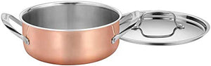 Cuisinart CTPG-11PC Copper Tri-Ply Stainless Steel Lids 11-Piece Aluminum Core Cookware Set