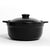 Ceramic Round Black Dish Casserole/Clay Pot/Earthen Pot/Ceramic Cookware with Lid Heat-Resistant High Temperature 1.8L - Kitchen Tools