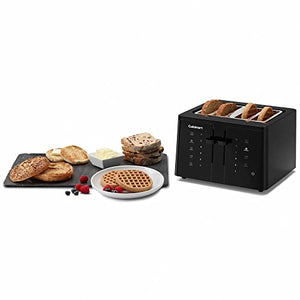 Cuisinart CPT-T40 4-Slice Touchscreen Toaster Black Bundle with 1 YR CPS Enhanced Protection Pack
