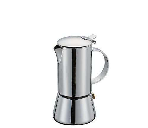 Cilio Aida Stainless Steel Stovetop Espresso Maker, Polished Stainless, 2 Cup