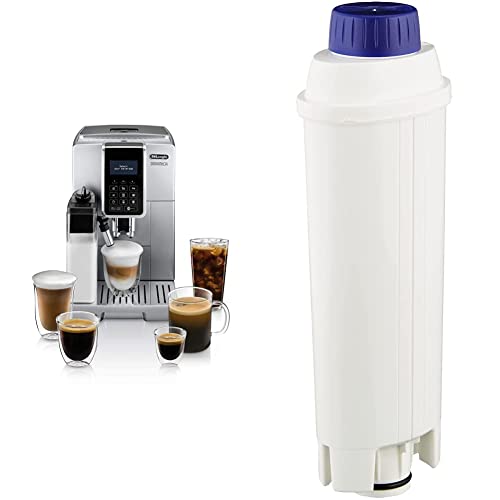 De'Longhi ECAM35075SI Dinamica with LatteCrema Fully Automatic Espresso Machine, Silver & 5513292811 Water Filter, Pack of 1, White