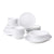 Corelle Livingware 76-Piece Dinnerware Set, Service for 12, Winter Frost White