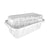 Disposable Aluminum 2 Lb. Loaf Pan with Clear Plastic Snap on Lid #5100P (100)