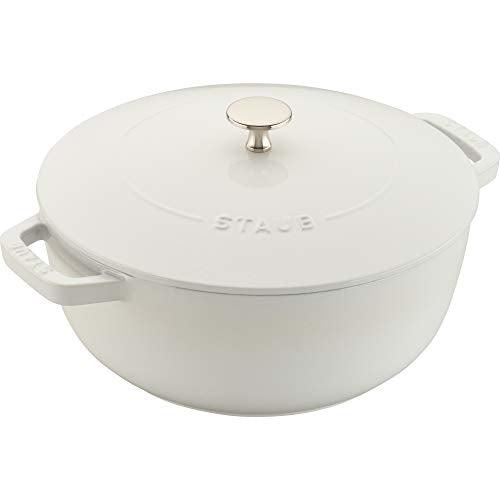 Staub Cast Iron 3.75-qt Essential French Oven - White, Made in France