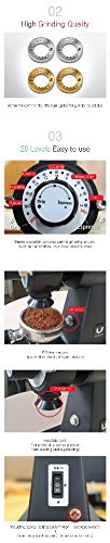 Urbanic 070 Electric Coffee Grinder (110~220v) / flat Titanium burr 60mm / 20 steps can be set (Black) / (Made in Korea)
