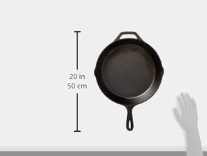 Lodge Wildlife Series-12 Inch Seasoned Cast Iron Skillet with Bear Scene and Assist Handle, 12", Black