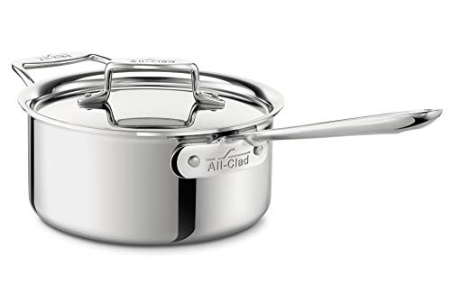 All-Clad Stainless Steel Saucepan Cookware, 3-Quart, Silver
