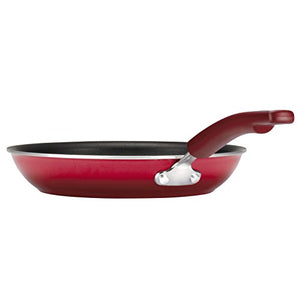 Rachael Ray Brights Nonstick Cookware Set / Pots and Pans Set - 14 Piece, Red Gradient