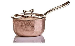 Amoretti Brothers Hammered Copper Cookware Set of 11, Standard Lid
