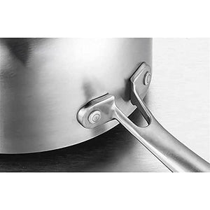 Saucepan With Pour Spout, Nonstick Sauce Pan With Lid, Stainless Steel Saucepans Sauce Pot, Support For Stove And Induction (Size : 20cm)
