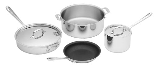 All-Clad Stainless 6-Piece Cookware Set with Nonstick Fry Pan