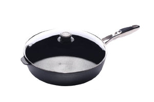 Swiss Diamond 12.5" (5.8 Qt) Saute Pan HD Nonstick Includes Lid Stainless Steel Handle PFOA Free Dishwasher/Oven Safe Grey