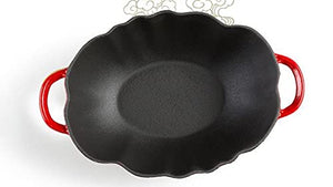 zhouye 2.8 Litre Casserole Casserole Non-Stick cast Iron Frying pan with lid, with Enamel Coating, Non-Stick Ceramic Casserole pan