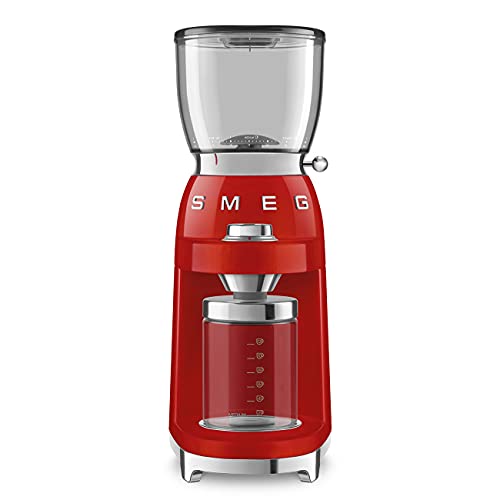 Smeg 50's Retro Style Aesthetic Coffee Grinder, CGF01 (Red)