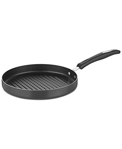 Cuisinart 2 Pack Aluminum 11" grill and griddle pan set, Black