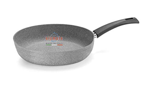 HLAFRG 10 inch Nonstick Frying Pan with Lid,Blue Marble Skillet Stone-Derived Coating, APEO & PFOA Free, with Ergonomic Stainless Steel Handle, Oven