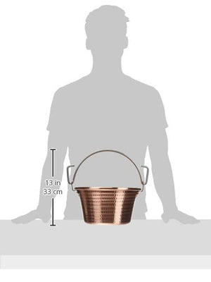 Pentole Agnelli Family Cooking Copper Polenta Pot with Bowed Handle, Diameter 28 cm.