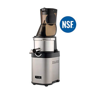Kuvings NSF Commercial Slow Juicer, CS700, Slow-Rotating Motor Reduces Noise, Ultra-Efficient 200W, 60RPMs, Inc. 1 Extra-Top Set, Stainless Steel