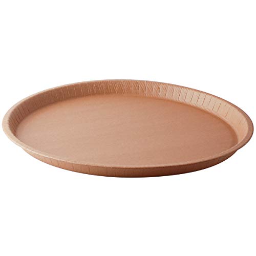 SOLUT! Take and Bake 15" Kraft Eco Natural Pizza Tray for 14" Pizza, (Case of 75), 15" Round