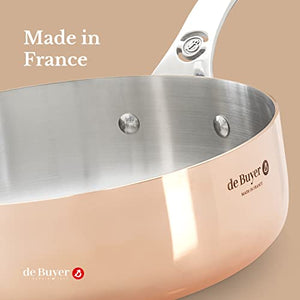 de Buyer - Prima Matera Saute Pan - Copper Cookware with Stainless Steel - Oven and Induction Safe - 6.25"