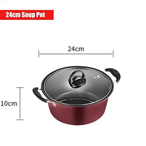 pans 3 pcs Kitchen Cookware Set Flat Bottom Frying Pan Saucepan and Soup Pot Kit Multifunction Utensil Sets with Lids nonstick pan sets