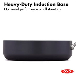 OXO Professional Hard Anodized PFAS-Free Nonstick, 10 Piece Cookware Pots and Pans Set, Induction, Diamond reinforced Coating, Dishwasher Safe, Oven Safe, Black