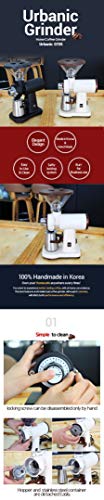 Urbanic 070s Electric Coffee Grinder (110~220v) / flat Titanium burr 60mm / 20 steps can be set (Beige) / (Made in Korea)