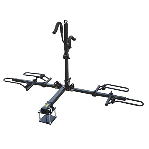Stromberg Carlson BC-202BA 2-Bike Platform Style Hitch Mount Foldable Bike Rack with Bumper Adapter for 2" Hitch or RV Bumper